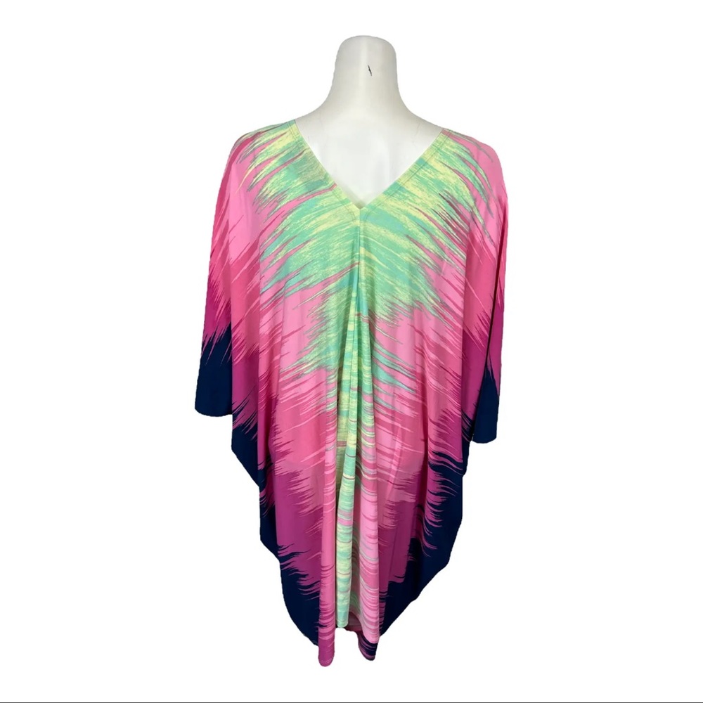Attitudes by Renee Regular Como Jersey Printed Caftan sz M/L NWOT - Picture 2 of 5